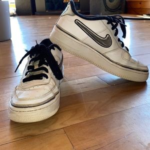 Used Nike Air Force 1 NBA addition, black & white, good condition